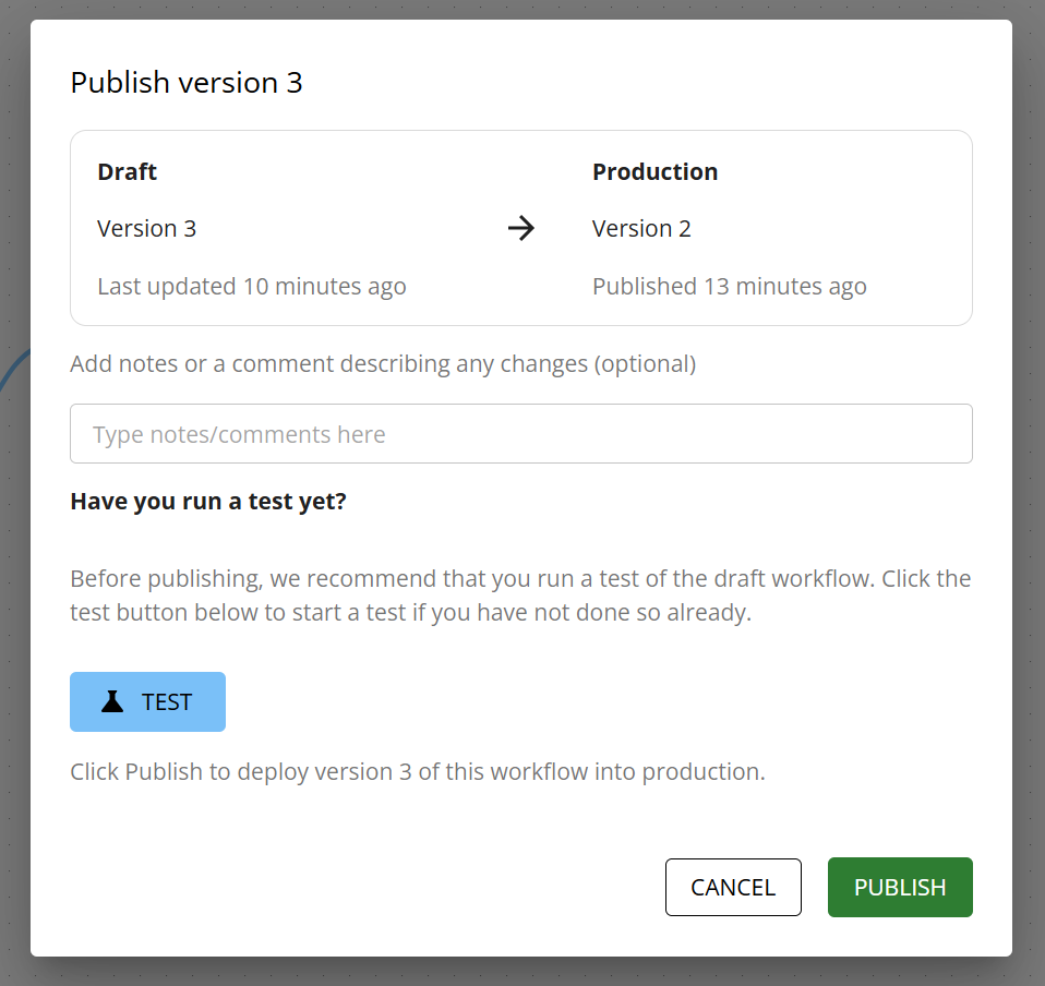 Publishing a workflow | Workflow86 Documentation